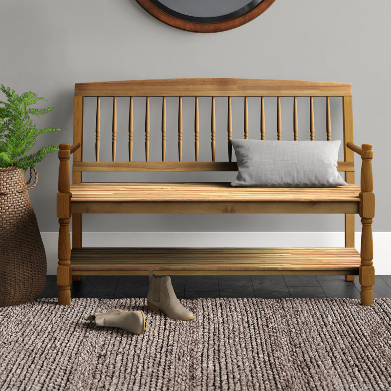 Birch Lane™ Morven Solid Wood Storage Shelves Bench & Reviews Wayfair